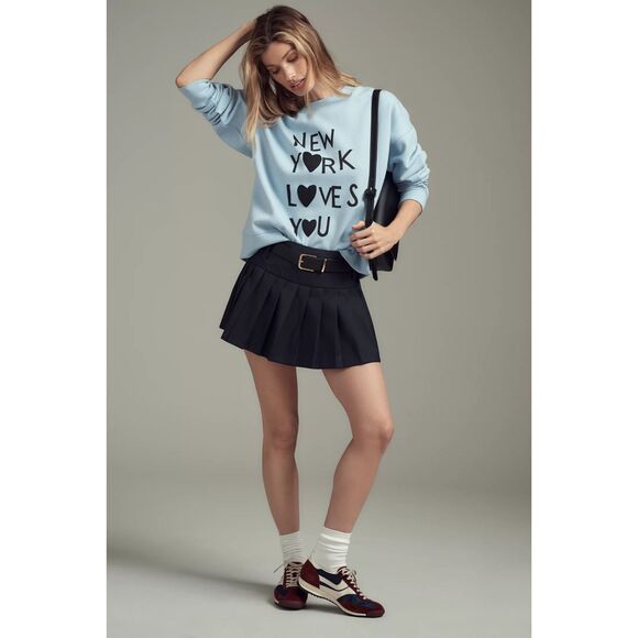 Anthropologie Rebecca Mayfield Graphic Sweatshirt NYC XL NEW - Picture 3 of 4